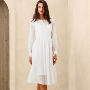 Banana Republic pintuck, orgonza midi dress size small